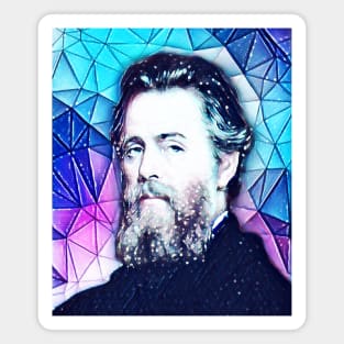 Herman Melville Snowy Portrait | Herman Melville Artwork 5 Magnet